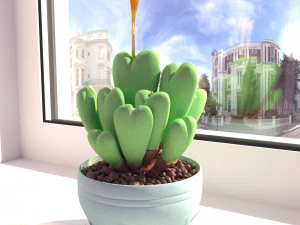 Conophytum succulent 3D Model