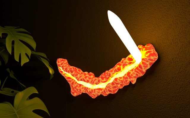 The lightsaber in the wall LED-lamp 3D मॉडल .c4d .max .obj .3ds .fbx .stl .blend