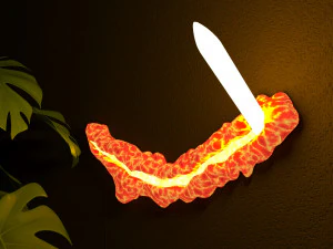 Світловий меч в настінному LED-світильнику 3D Модель