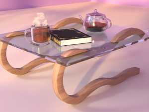 Mini glass table 3D Model