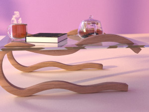 Mini glass table 3D Modell
