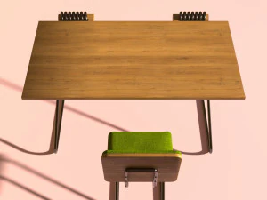 Modern table with chair 3D Model