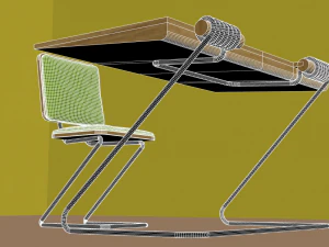 Modern table with chair 3D Model