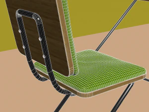 Modern table with chair 3D Model