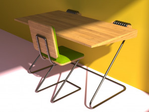 Modern table with chair 3D Model