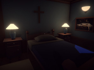 Horror modular House - Asset Low-poly Modèle 3D