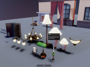 Horror modular House - Asset Low-poly Modèle 3D