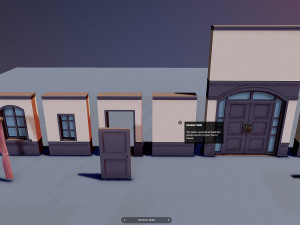 Horror modular House - Asset Low-poly Modèle 3D