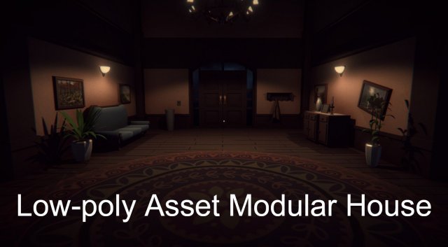 Horror modular House - Asset Low-poly Modèle 3D .c4d .max .obj .3ds .fbx .stl .blend 