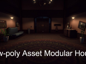 Horror modular House - Asset Low-poly 3D Model