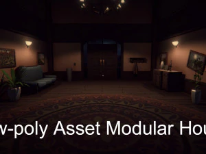 Casa modular de terror - Activo Low-poly Modelo 3D