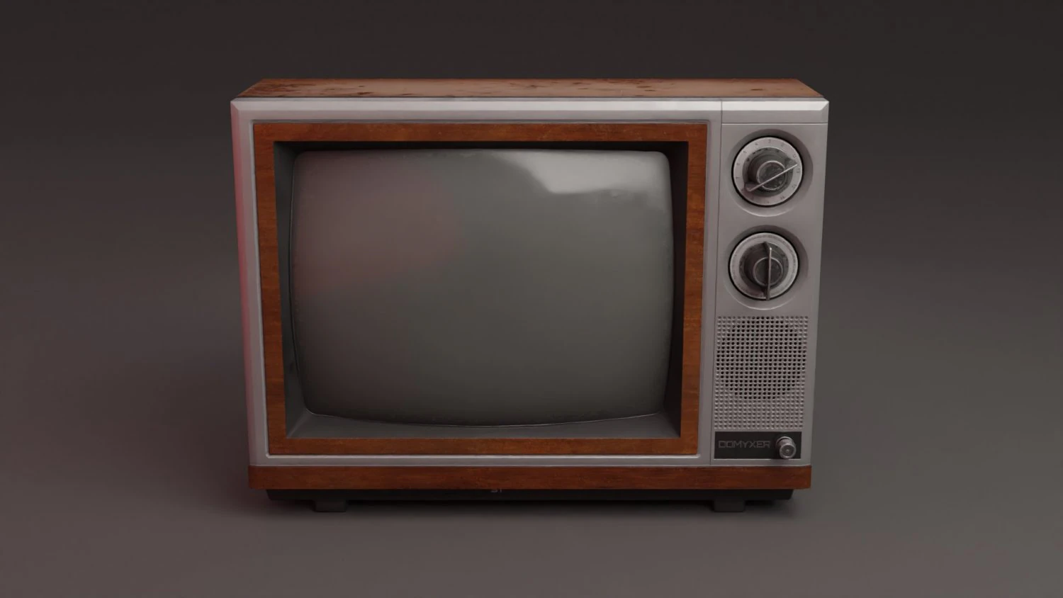 Retro TV 80S - LowPoly 3D Model .c4d .max .obj .3ds .fbx .stl .blend 