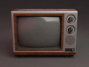 レトロ TV 80S - ローポリ 3Dモデル