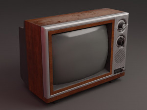 Retro TV 80S - LowPoly 3D Model