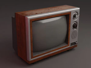 Retro TV 80S - LowPoly 3D Model