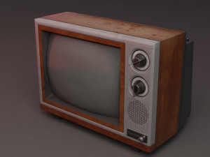 Retro TV 80S - LowPoly 3D Model