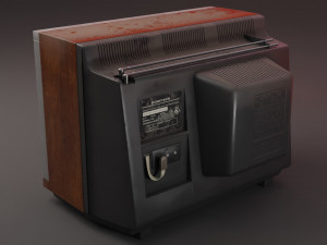 Retro TV 80S - LowPoly 3D Model