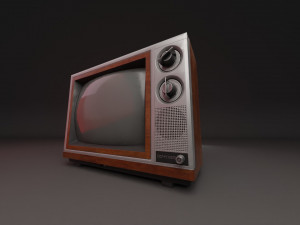 Retro TV 80S - LowPoly 3D Model