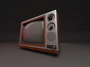 Retro TV 80S - LowPoly 3D Model