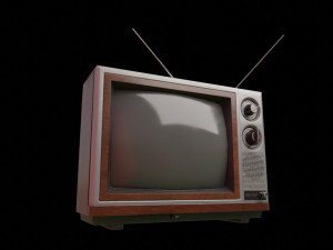 Retro TV 80S - LowPoly 3D Model