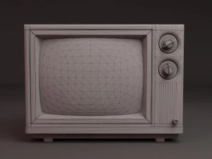 Retro TV 80S - LowPoly 3D Model