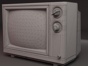 Retro TV 80S - LowPoly 3D Model