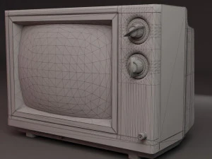 Retro TV 80S - LowPoly 3D Model