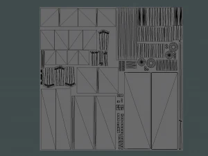 TV Set 80s Asset Low-poly 3D Model