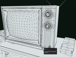 TV Set 80s Asset Low-poly 3D Model