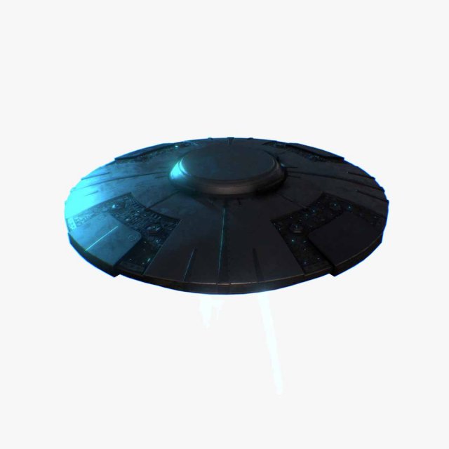 UFO - Animated 3D Model .c4d .max .obj .3ds .fbx .stl .blend 