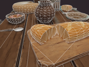 Medieval Laid Table Scene Asset 3D 모델