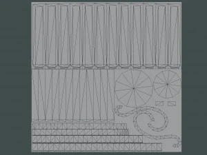 Medieval Laid Table Scene Asset 3D Model