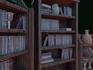 Medieval Bookcases Scene - Asset Modèle 3D