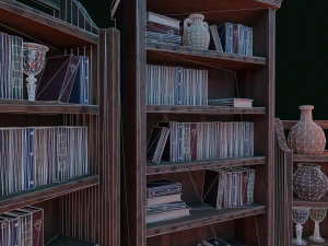 Medieval Bookcases Scene - Asset 3D Model