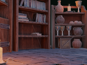 Medieval Bookcases Scene - Asset Modèle 3D