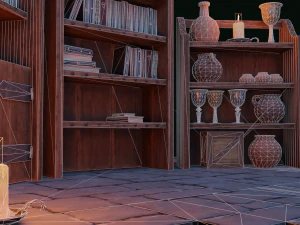 Medieval Bookcases Scene - Asset 3D Model