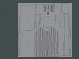 Medieval Bookcases Scene - Asset 3D Model