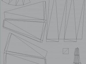 City Buildings Retrowave 3D-Modell