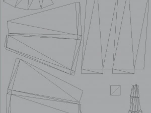 City Buildings Retrowave 3D Model