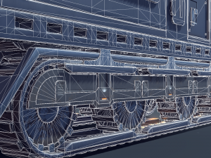 SnowCat Futuristic Vehicle Animated 3D 模型