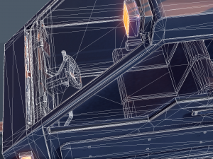 SnowCat Futuristic Vehicle Animated 3D 模型