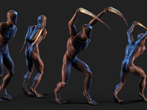 Demone - Personaggio horror animato Modello 3D