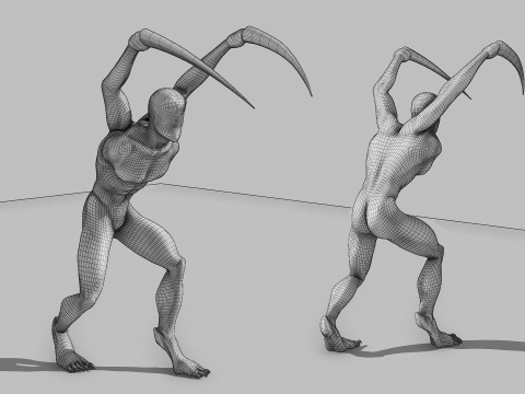Demon - Horror Character Animated 3D 모델