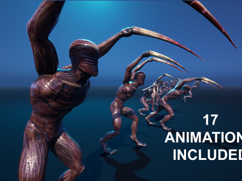Demon - Horror Character Animated 3D 모델