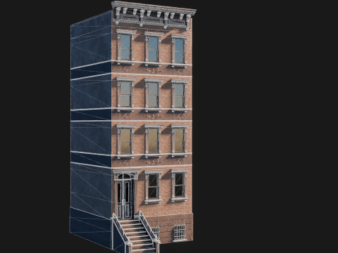 BrownStone Modular Building - Asset 3D Модель