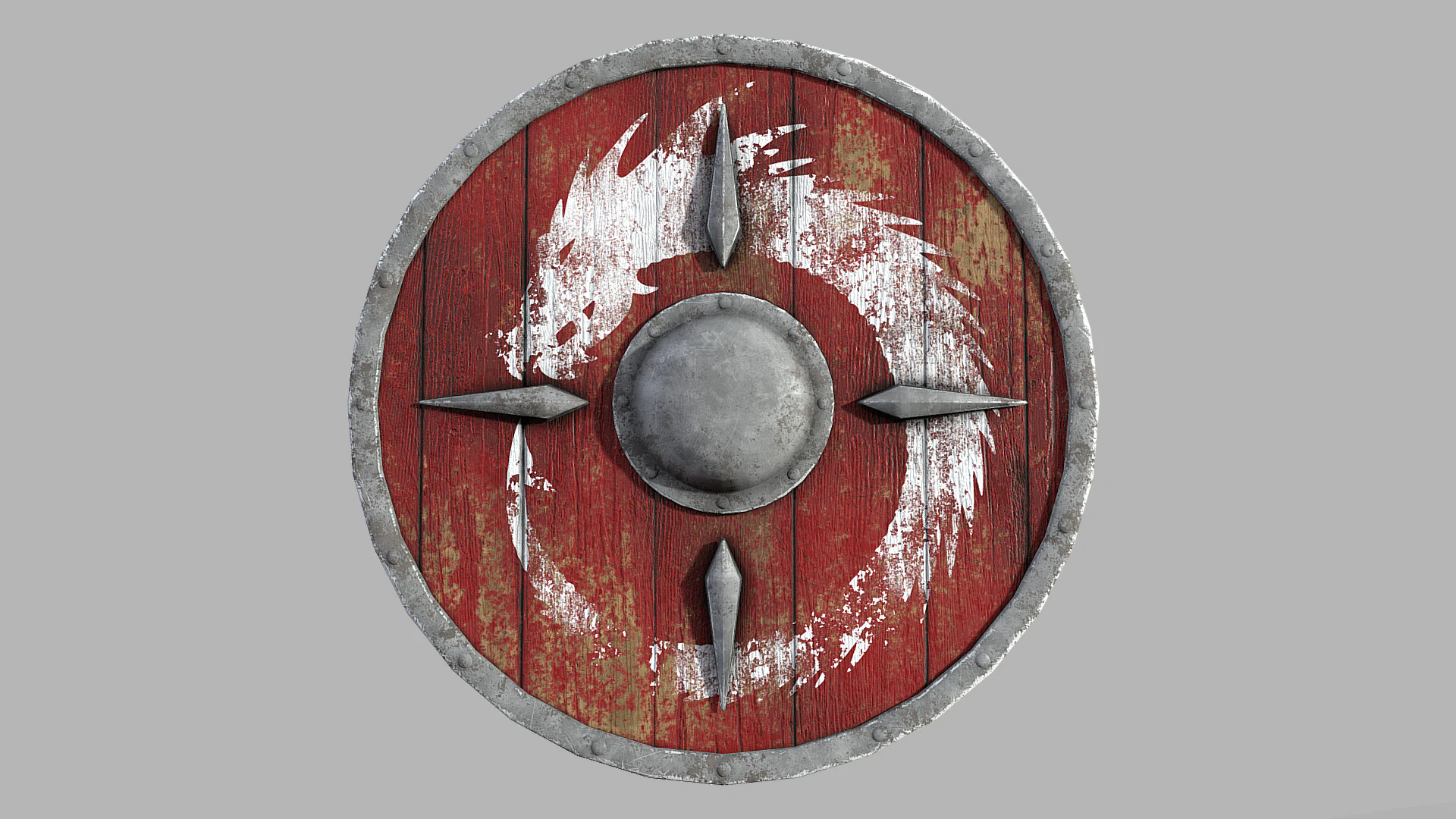 Viking shield 3D Model .c4d .max .obj .3ds .fbx .stl .blend 