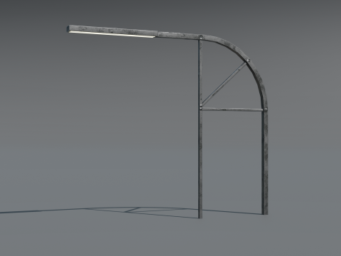 Street retro future props - Asset Pack Low-poly 3D Model
