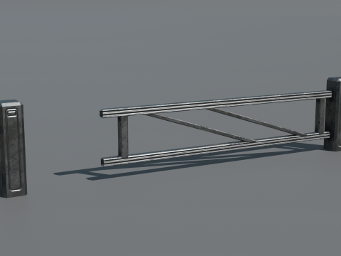 Street retro future props - Asset Pack Low-poly 3D Model