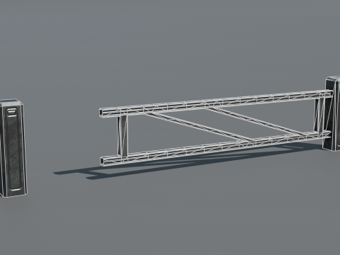Street retro future props - Asset Pack Low-poly 3D Model