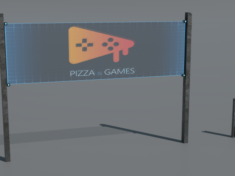 Street retro future props - Asset Pack Low-poly 3D Model